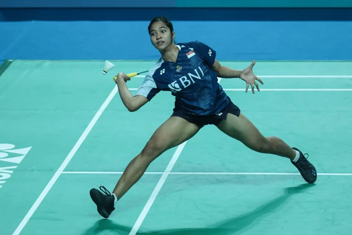 Ester Nurumi Tri Wardoyo jadi wakil Indonesia di semifinal Korea Masters 2023 usai menang melawan wakil tunggal putri Thailand, Pornpicha Choeikeewong di babak perempat final. (PBSI)