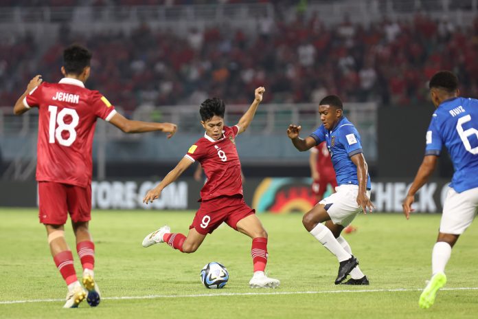 Indonesia berhasil tahan imbang Ekuador dengan skor 1-1 pada laga perdana Piala Dunia U-17 2023. (PSSI)
