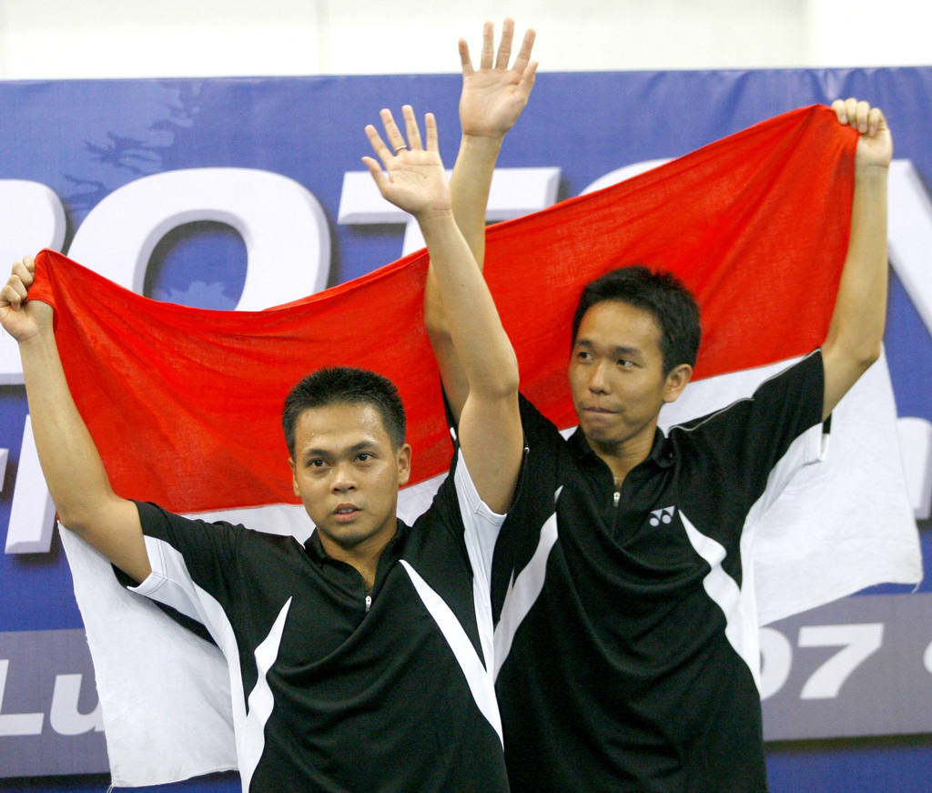 Hendra Setiawan/Markis Kido (Foto: Tengku Bahar/AFP) 