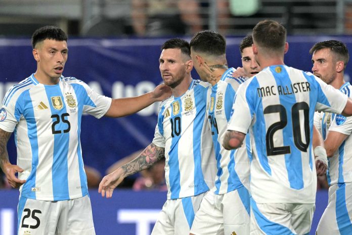 Timnas Argentina dan Kolombia telah memastikan tempat mereka di final Copa America 2024. Laga kedua tim dijadwalkan berlangsung pada Senin, 15 Juli 2024, di Stadion Hard Rock, Miami, Amerika Serikat. (Foto: Copaamerica)