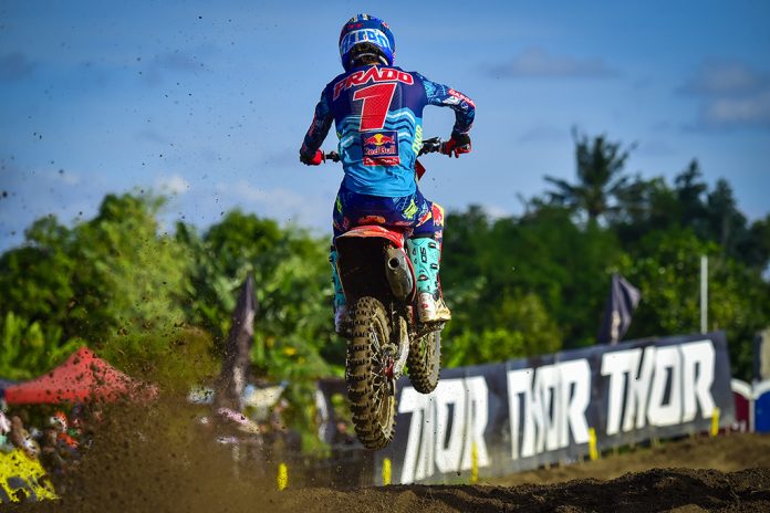 Hasil Grand Prix Race 2 kejuaraan motocross dunia MXGP Indonesia 2024 yang berlangsung di Sirkuit Selaparang Kota Mataram, Lombok, Nusa Tenggara Barat pada Minggu 30 Juni 2024. (Foto: MXGP)