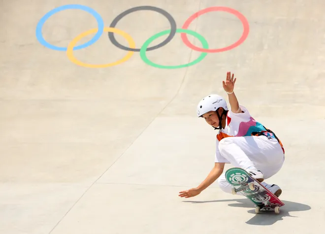 Hasil perlohan medali sementara untuk cabang olahraga skateboard di Olimpiade Paris 2024. (Foto: Getty Images)