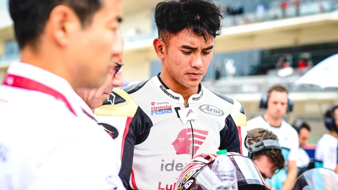 Pembalap asal Indonesia, Mario Aji resmi memperpanjang kontraknya bersama Idemitsu Honda Team Asia untuk Moto2 musim 2025. (Foto: MotoGP)