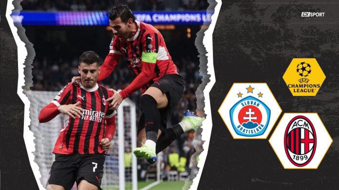 Jadwal & Cara Nonton Live Slovan Bratislava vs AC Milan di Champions League