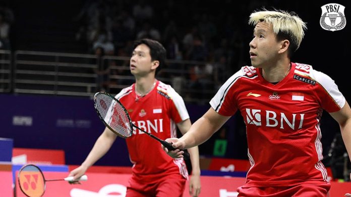 Atlet bulutangkis Pasangan ganda putra Indonesia, Kevin Sanjaya Sukamulo/Marcus Fernaldi Gideon memutuskan untuk pensiun pada 2024. (Foto: PBSI)